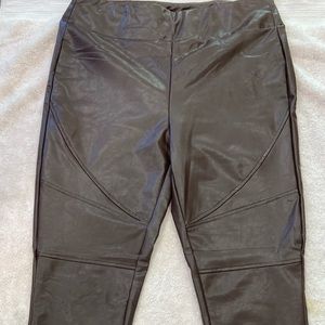 Faux leather pants